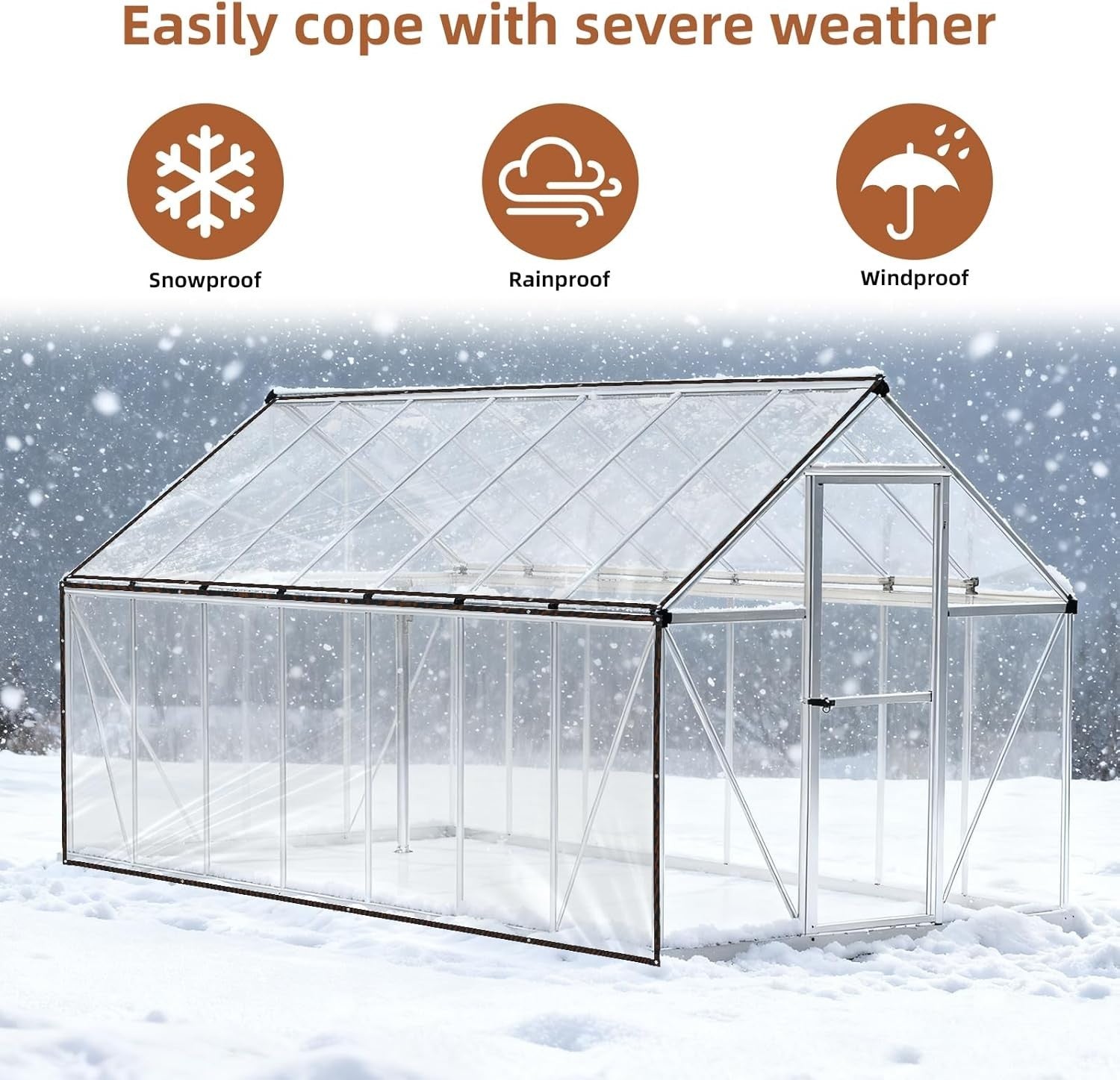2PCS 4x2M Clear Chicken Coop Cover Waterproof PVC Tarp