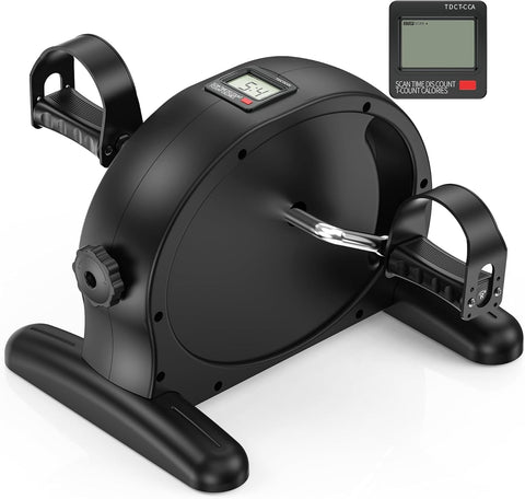 Compact Pedal Exerciser Under Desk Fitness Cycle LCD Rehab Trainer