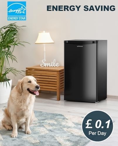 91L Under Counter Fridge Small Quiet Adjustable Energy-Efficient Black