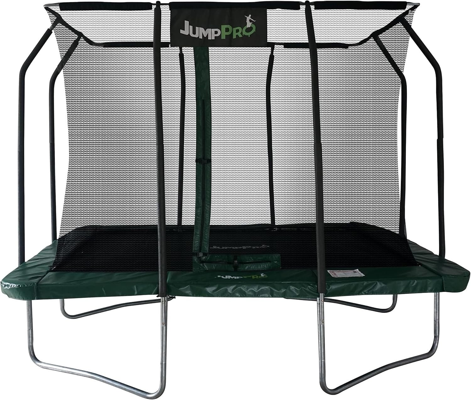 Rectangular Garden Trampoline with Inner Safety Enclosure Net & Zip