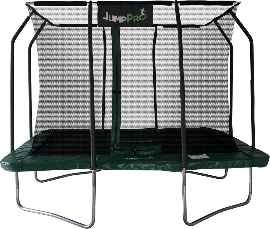 Rectangular Garden Trampoline with Inner Safety Enclosure Net & Zip