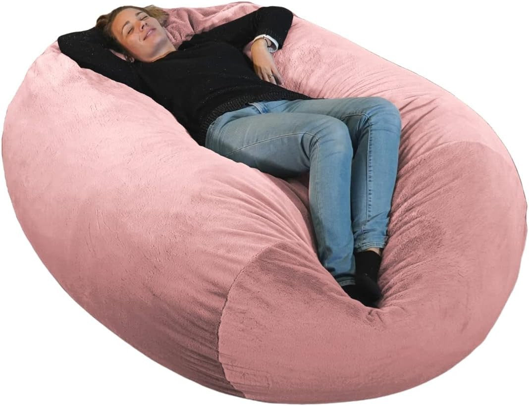 Pink Giant Memory Foam Bean Bag Chair for Adults Kids Lounge Sofa Bed