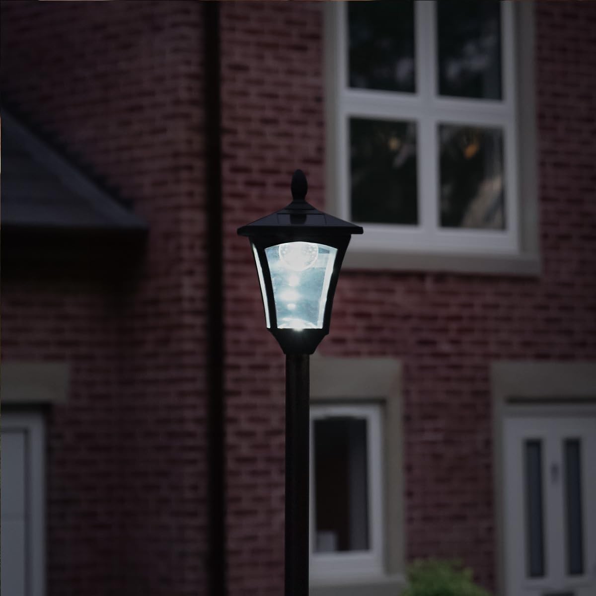 7ft Solar Victorian Lamp Post Cool White Dual Brightness