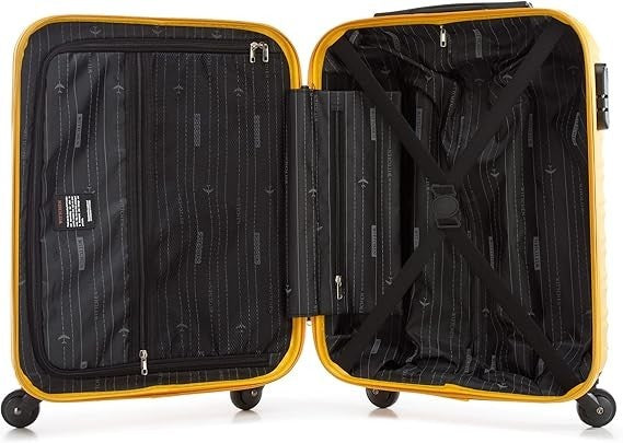 Cabin Carry On Suitcase Lightweight Hard Case 4 Wheels Lock
