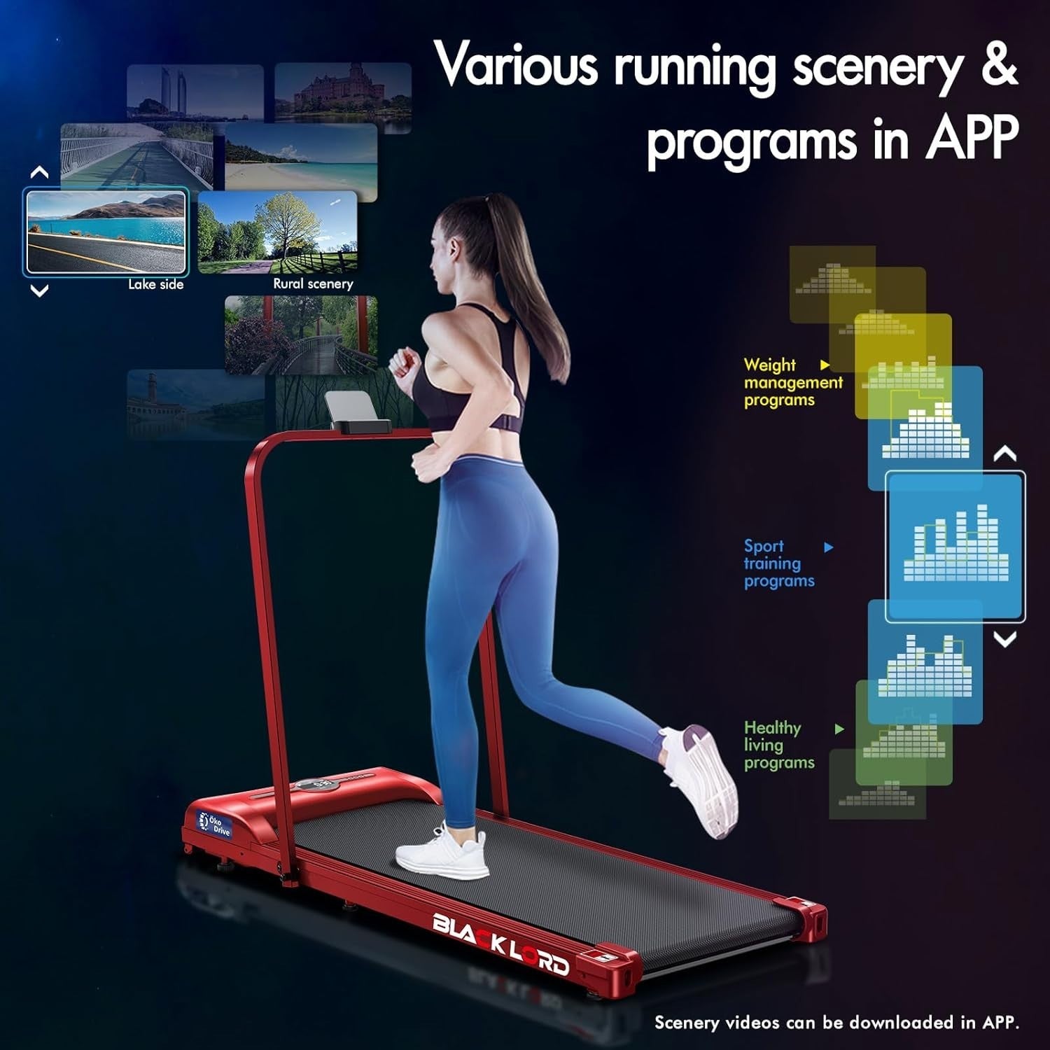 Compact Walking Pad Treadmill 9km/h Slim Under Desk Foldable Quiet Home Gym