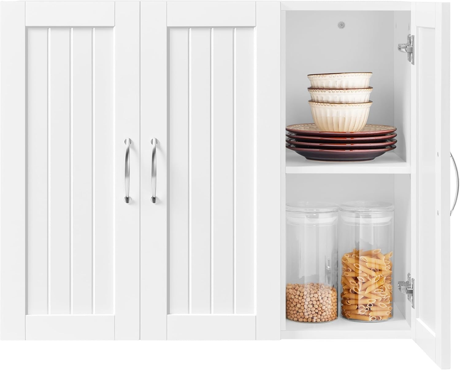 3 Door Wall Mounted Kitchen Bathroom Cabinet Storage Cupboard White