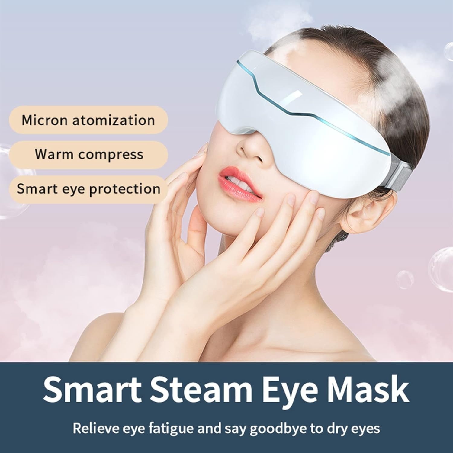 Steam Eye Massager Heated Cordless Rechargeable Mask