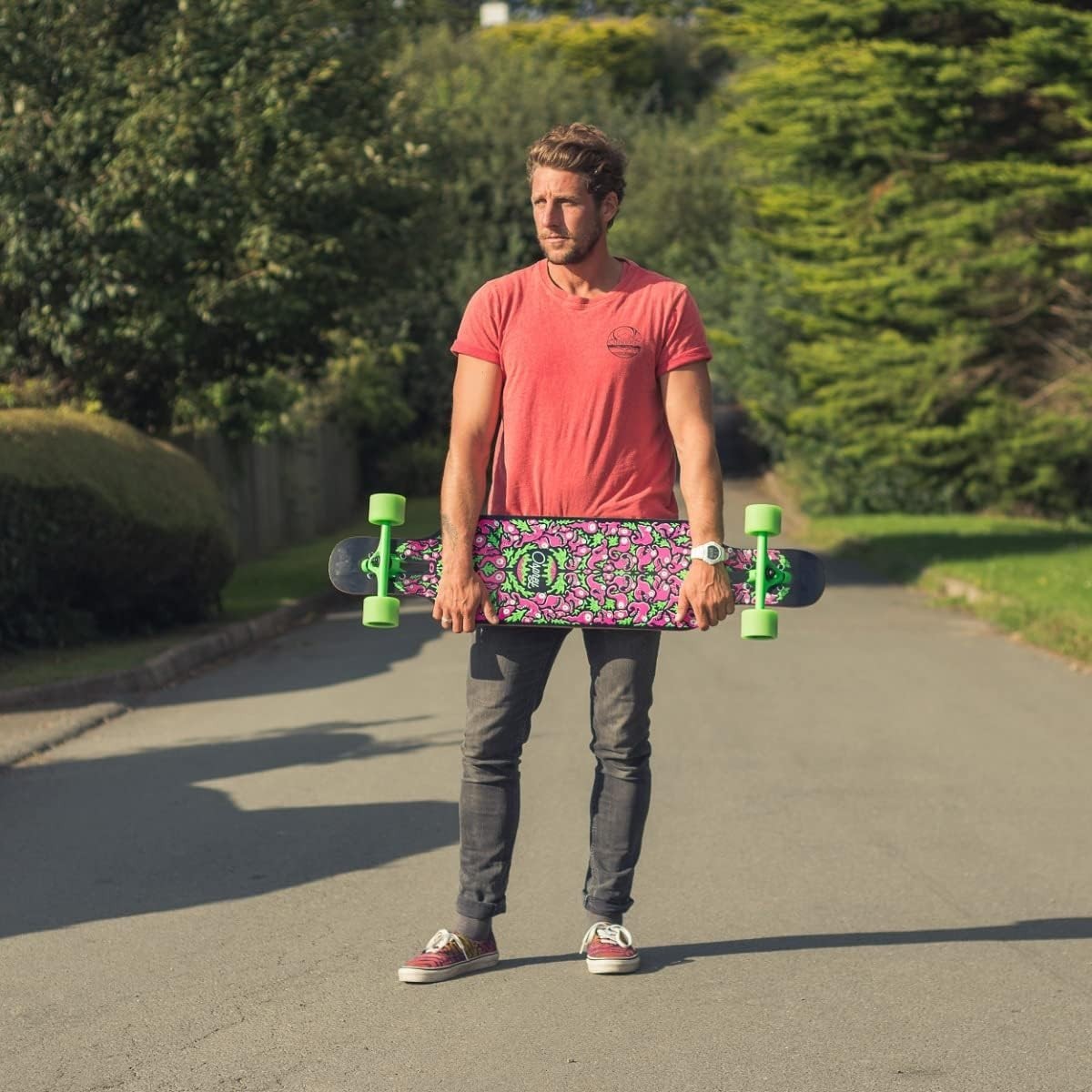 39" Twin Tip Longboard Drop-Through Maple Deck Complete Skateboard