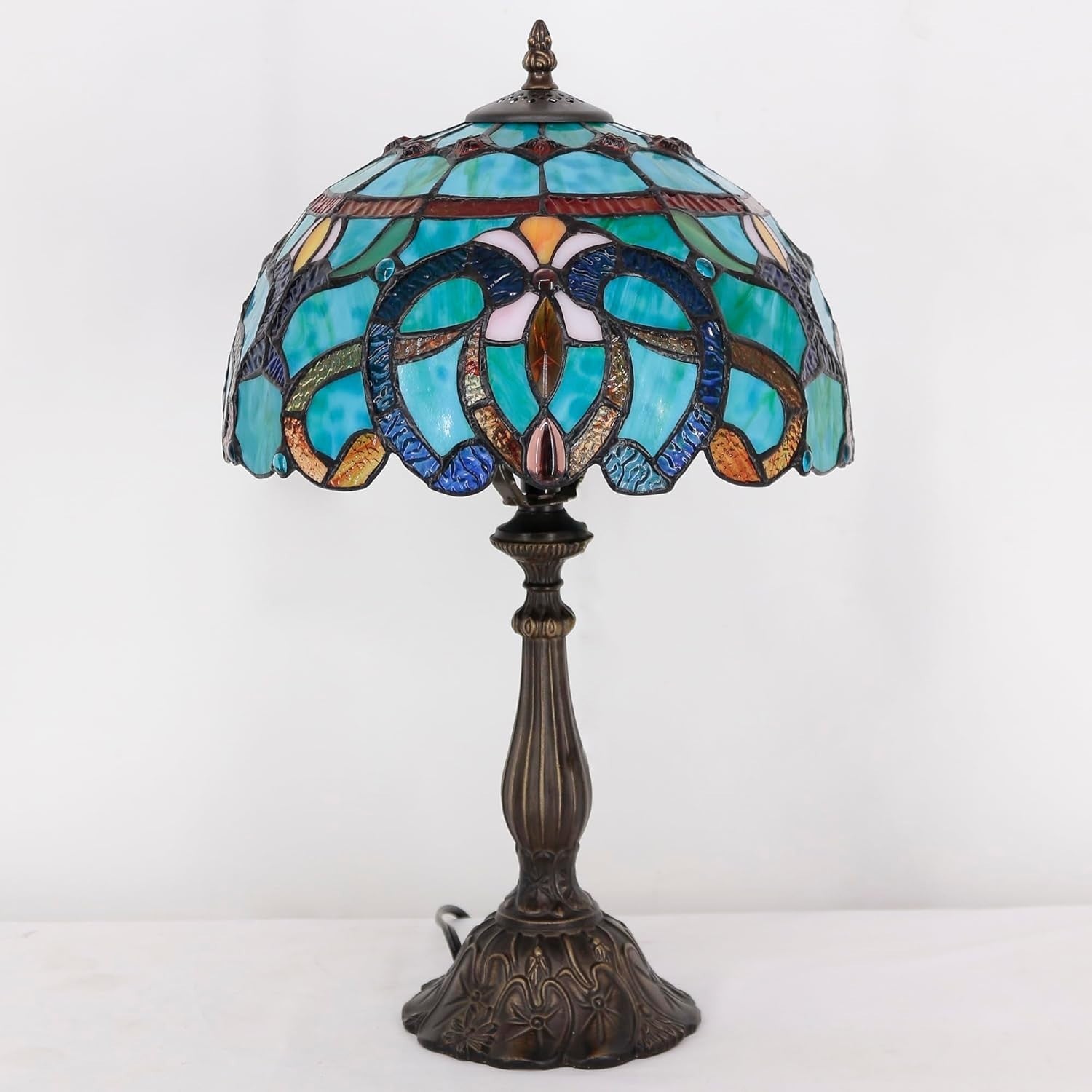 Stained Glass Tiffany Table Lamp 30x30x48cm Classic Reading Light