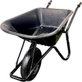100L Wheelbarrow – Black Heavy Duty Steel Frame w/ Pneumatic Tyre 150kg Load