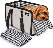 Console Dog Car Seat Booster Carrier Safety Belt Travel Bed Small Dogs