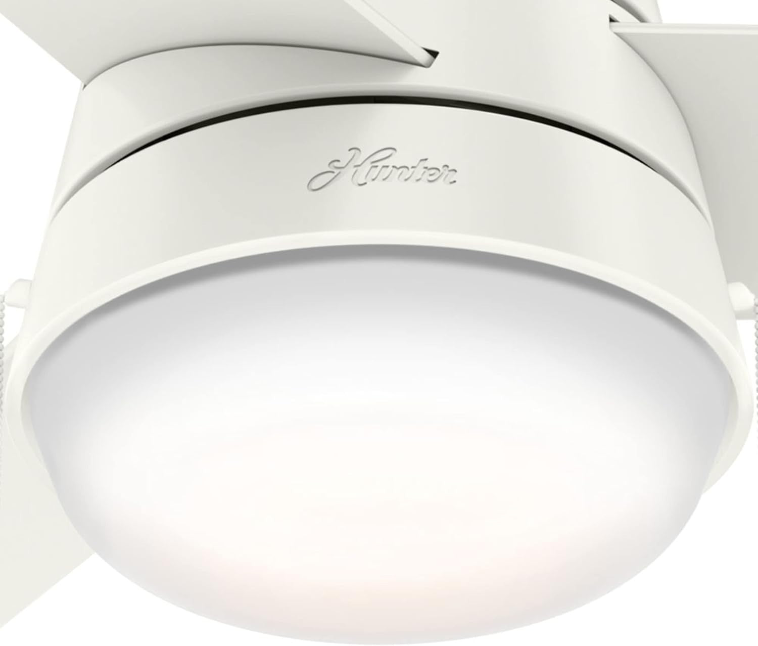 Hunter Aker 36" Ceiling Fan with LED Light, Pull Chain, Reversible Motor White