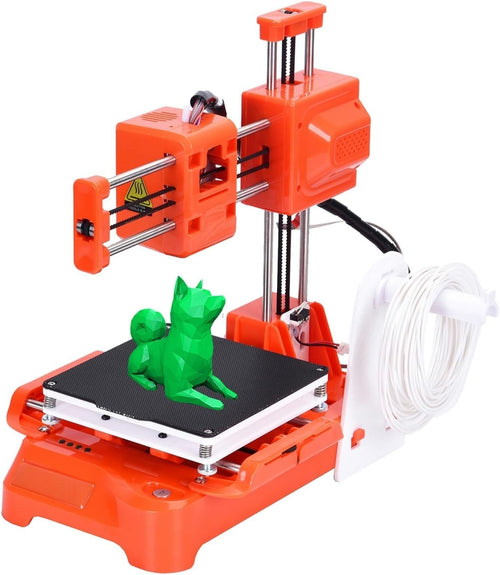 Educational Mini 3D Printer One-Touch High Precision 100x100x100mm Orange