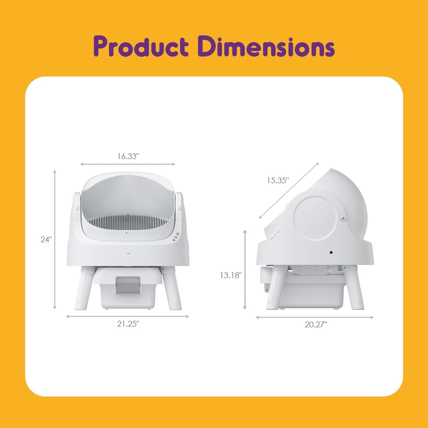 Self Cleaning Cat Litter Box Large Automatic Open Top Quiet Multi Cat