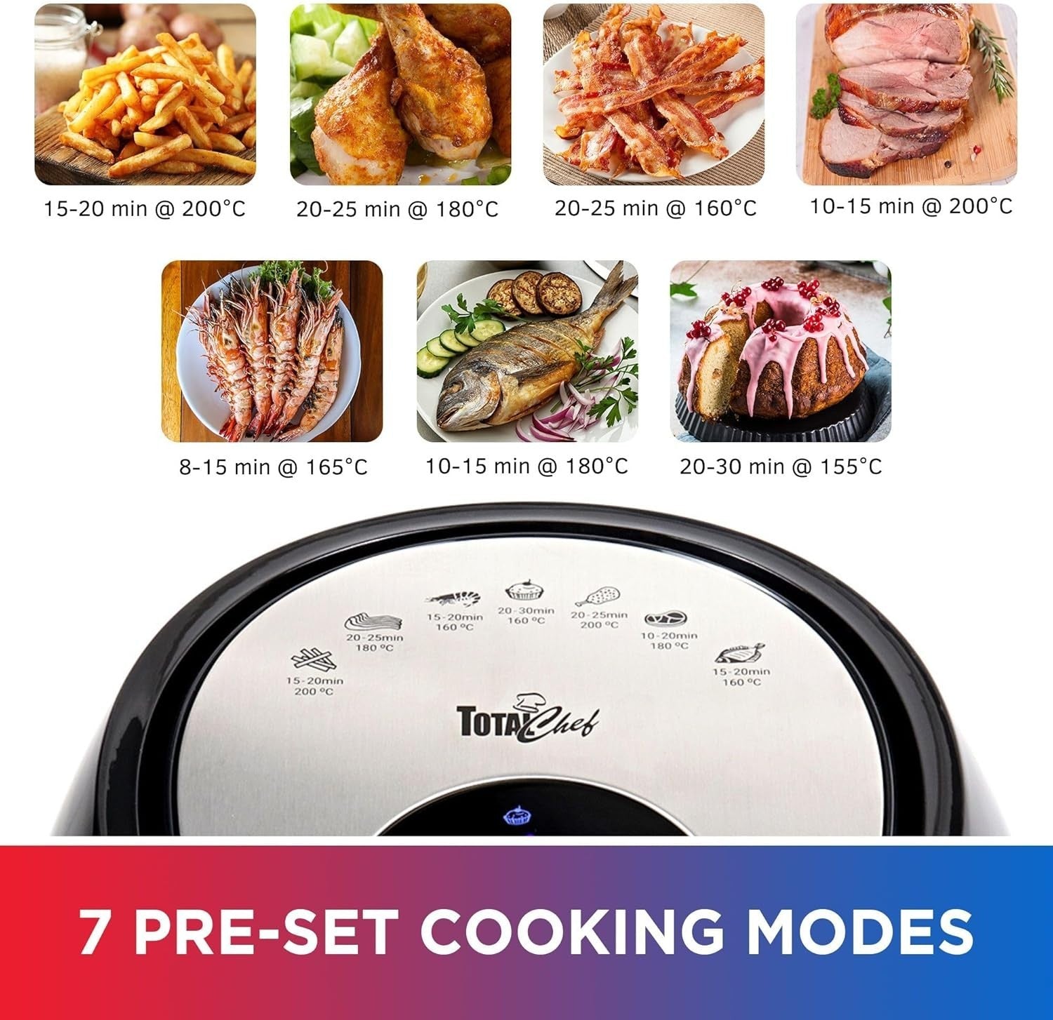 Air Fryer 3.6L Digital Touchscreen + Dual Chocolate Melting Pot Set | Healthy