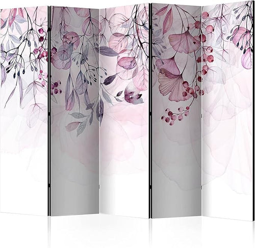 Luxury Acoustic Room Divider 225x172cm Red Leaf Folding Screen Soundproof Panel