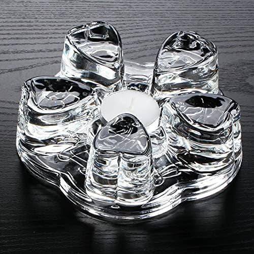11Pc Glass Tea Set Teapot Warmer 6 Cups Infuser 27oz Gift Set