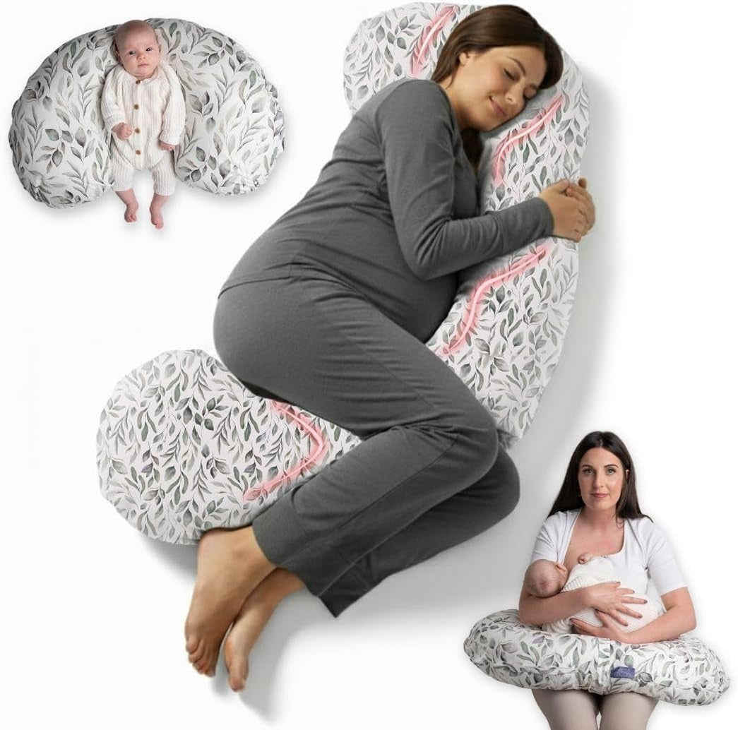 Pregnancy Pillow Full Body C-Shaped Maternity Support for Sleeping Nursing