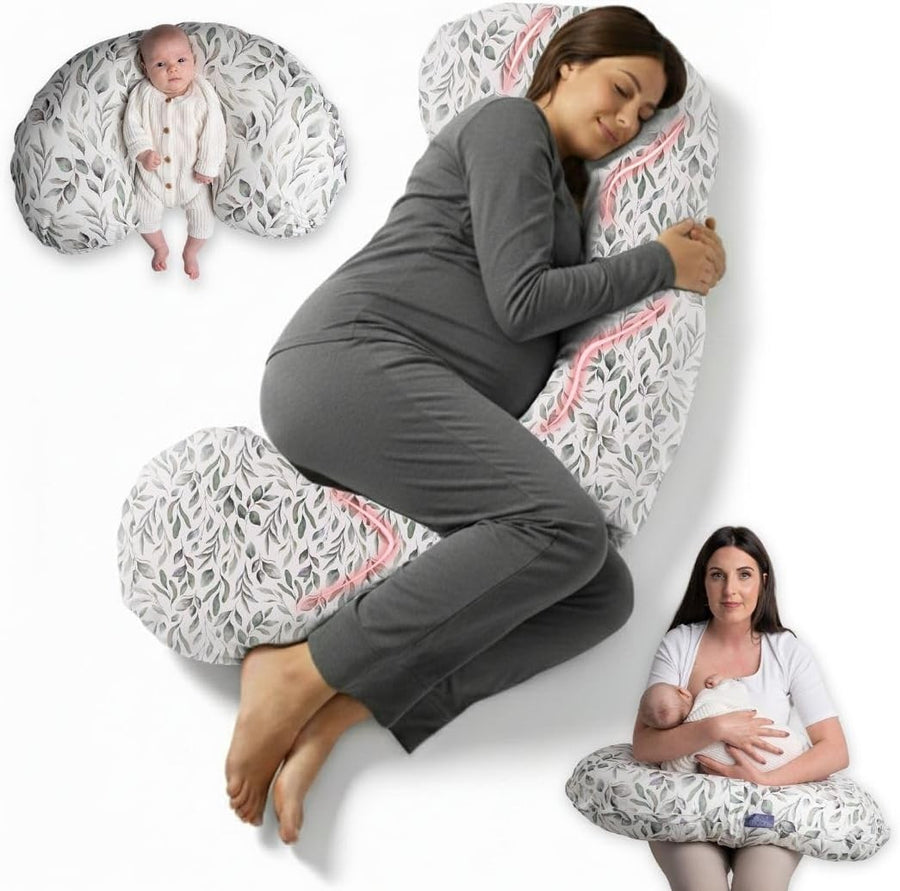 Pregnancy Pillow Full Body C-Shaped Maternity Support for Sleeping Nursing