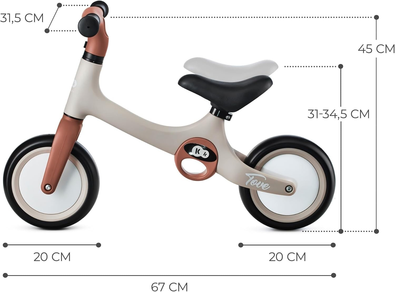 Toddler Balance Bike Lightweight Training Bicycle Adjustable Seat Age 1.5+