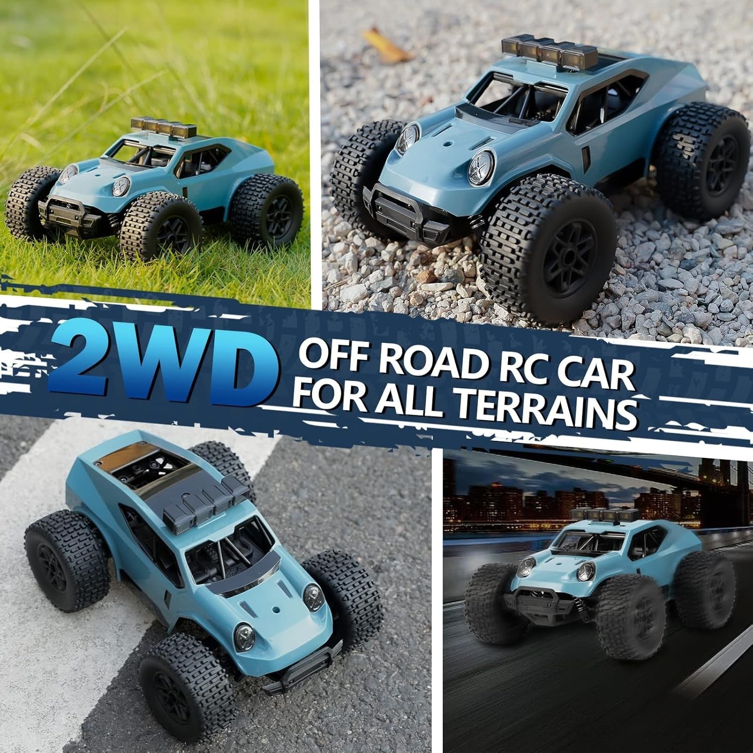 1:20 RC Off-Road Car 20KM/H 2.4GHz Monster Truck Toy 2 Batteries 50min