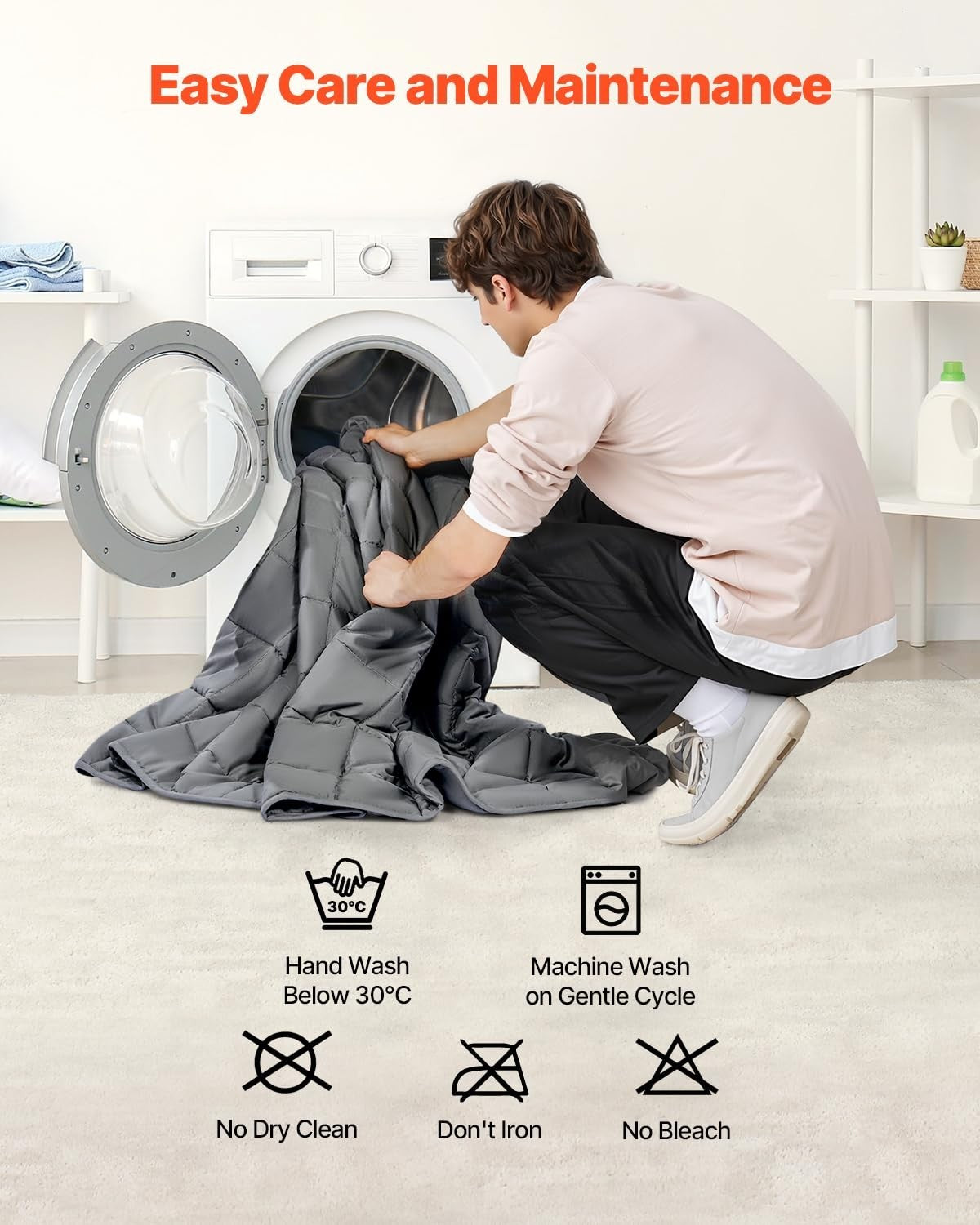20 lbs King Size Weighted Blanket 88x104 in for Stress & Sleep Relief