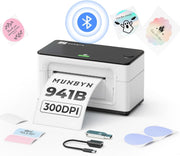 White Bluetooth 300DPI Thermal Label Printer 4x6 Shipping Business