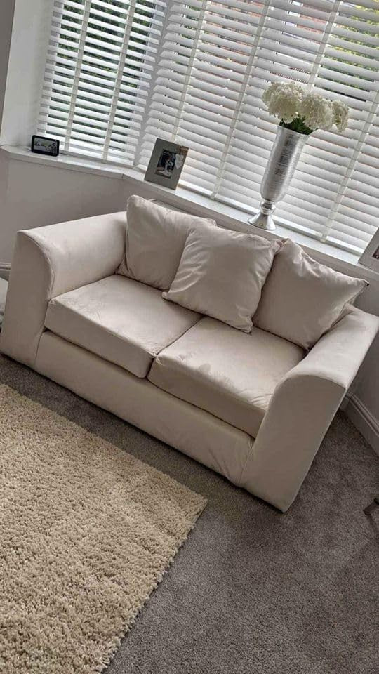 3+2 Seater Velvet Sofa Set Cream Scatter Back Modern Luxury Settee