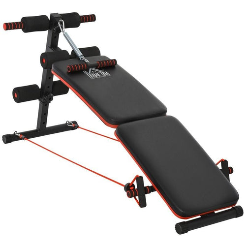 Steel Foldable Core Workout Sit Up Bench Adjustable Home Gym Black