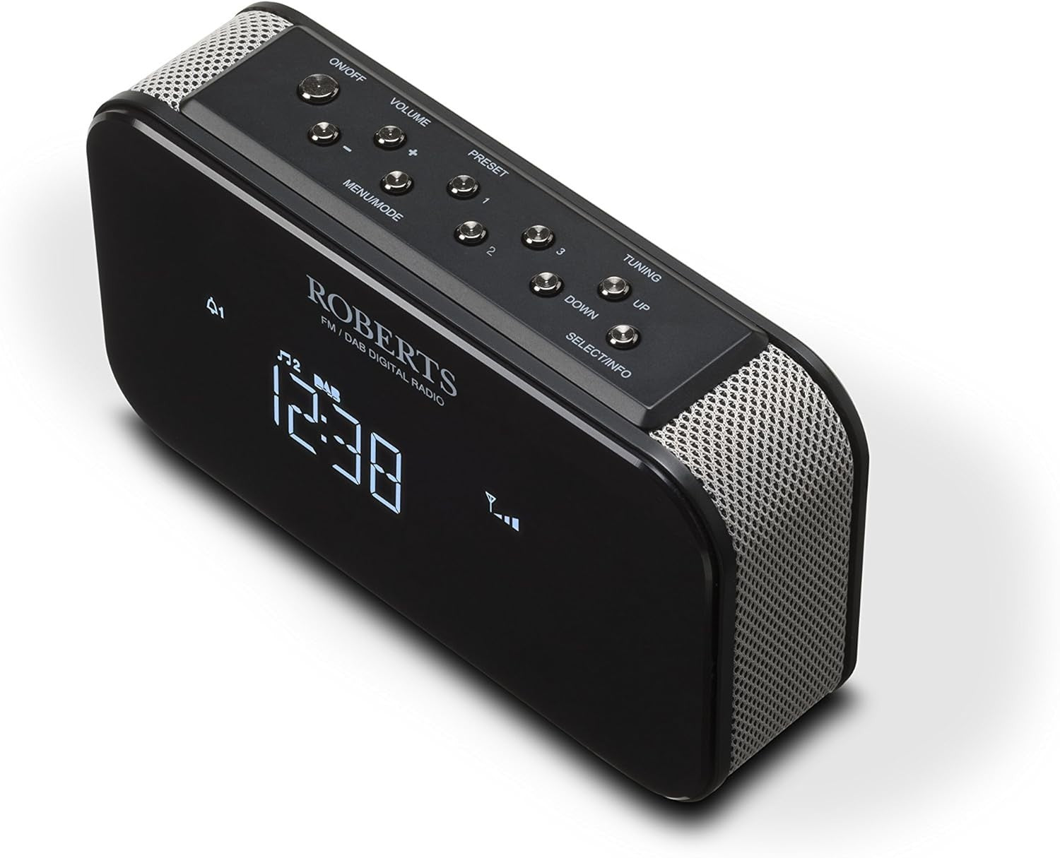 DAB/DAB+/FM Alarm Clock Radio with Anytime Snooze - Black Digital