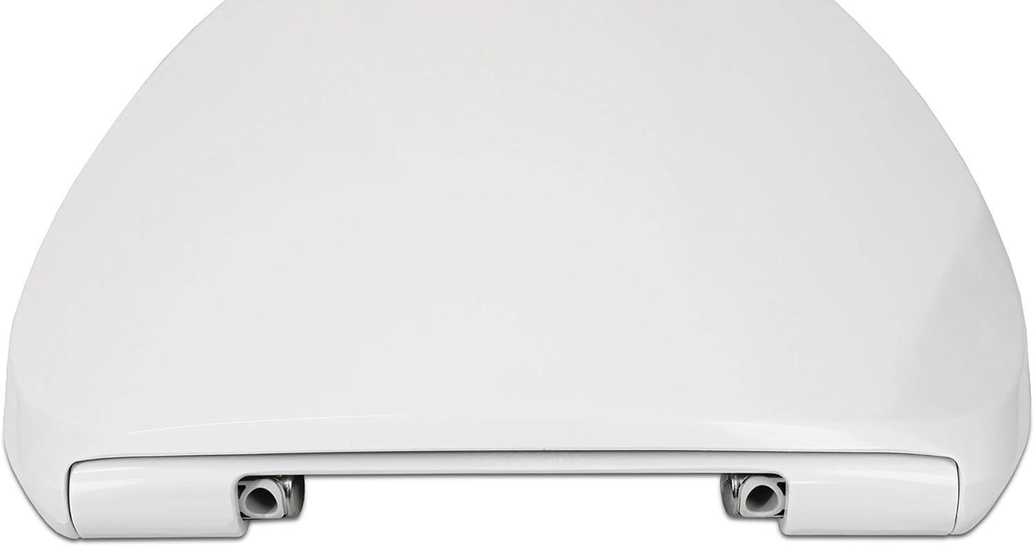 White Toilet Seat with Soft-Close, Duroplast, Chrome-Plated Hinges – Removable