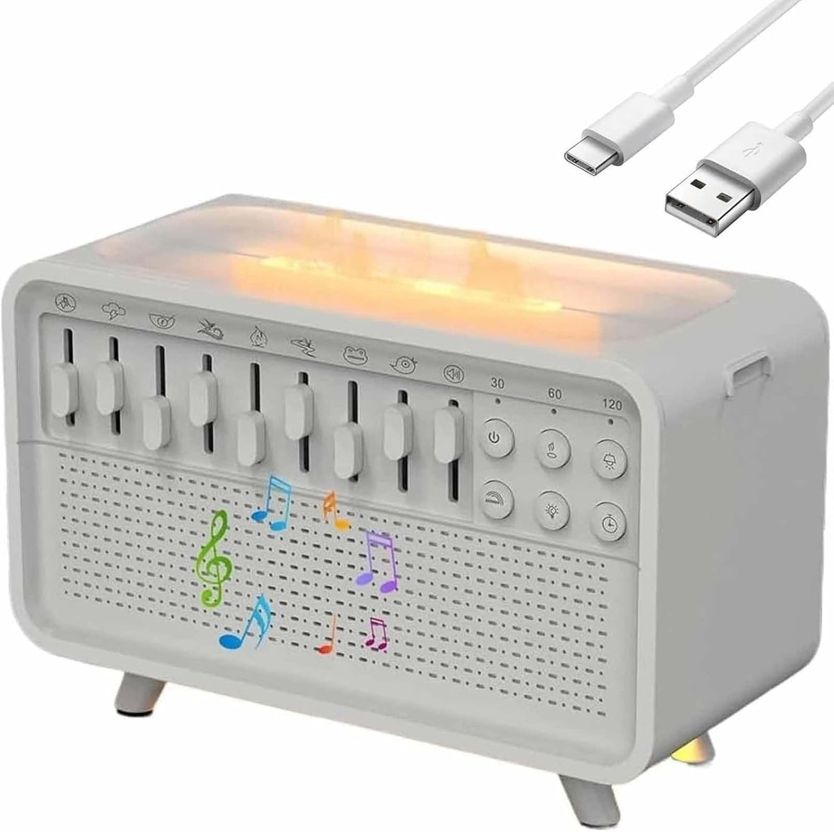 White Noise Sleep Machine with Bluetooth, Humidifier & Night Light