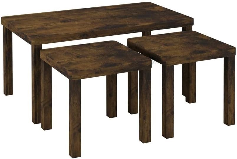 Space Saving Coffee Table Set of 3 Nesting Tables Modern Side End Accent