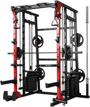 Smith Machine Multi Gym Squat Rack Cable Pulley Home Gym Cage