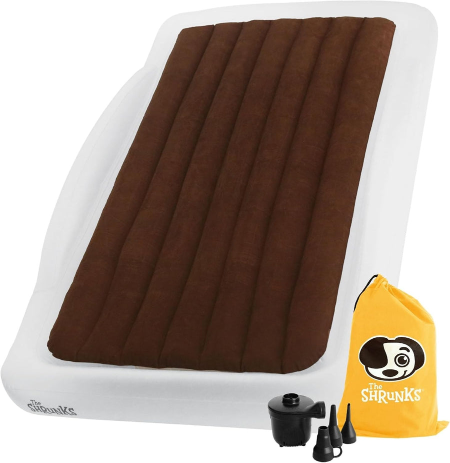 Twin Inflatable Travel Bed 200×110CM Kids Air Mattress w/ Rails & Pump