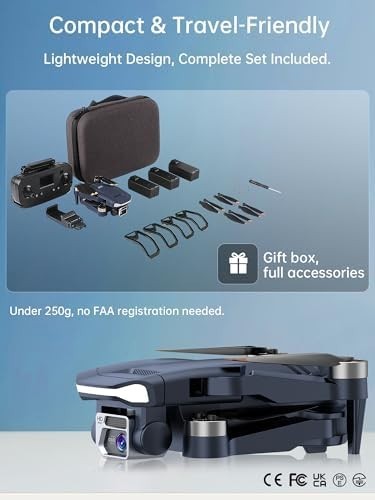 4K HD Brushless Drone | 84-Min Flight, 2650ft Range, Follow Me, 3 Batteries