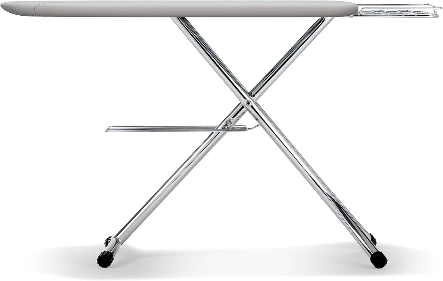 Premium Large Ironing Board Grey Adjustable Height with Iron Rest Shelf