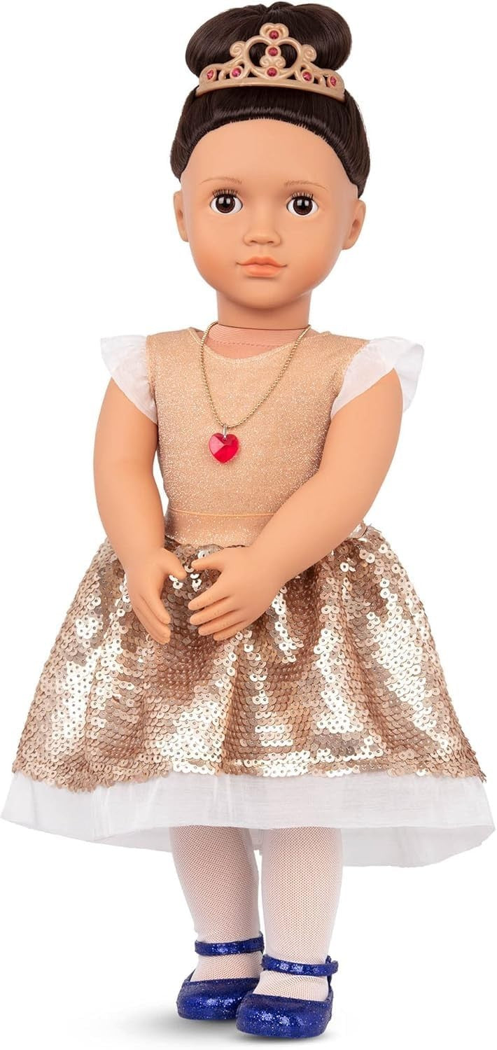18-Inch Fashion Starter Doll Brown Hair Hazel Eyes 3 Outfits Gift Box