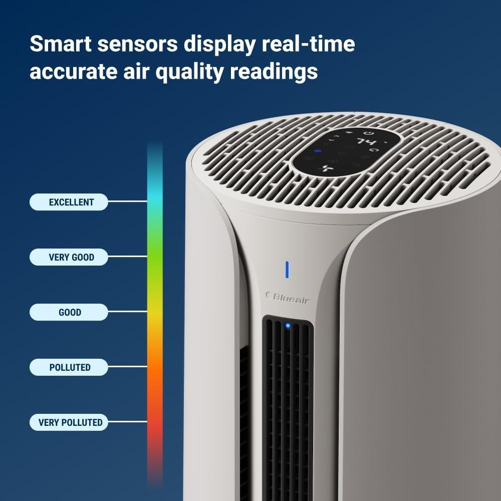 3 in 1 Smart Air Purifier Fan Heater HEPA Silent Cools Heats Home