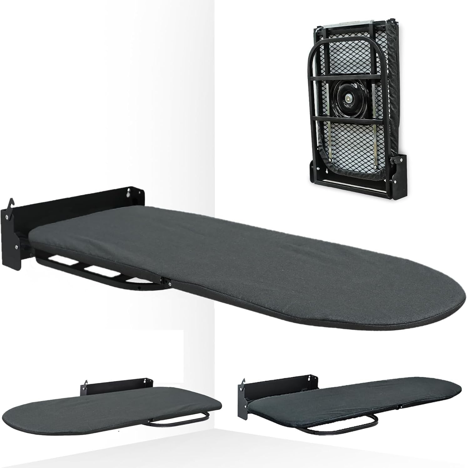 Wall Mounted Ironing Board 180° Rotatable Foldable Space Saving 92x31cm