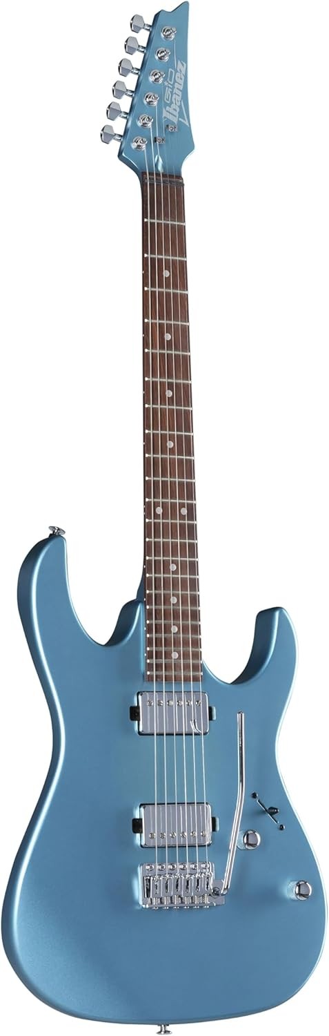6 String Electric Guitar H-H Tremolo Maple Neck Blue Matte