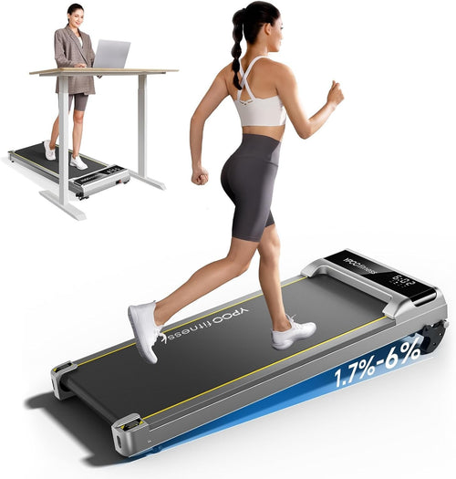 Under Desk Walking Pad 3-in-1 Incline Treadmill Home Office LED App