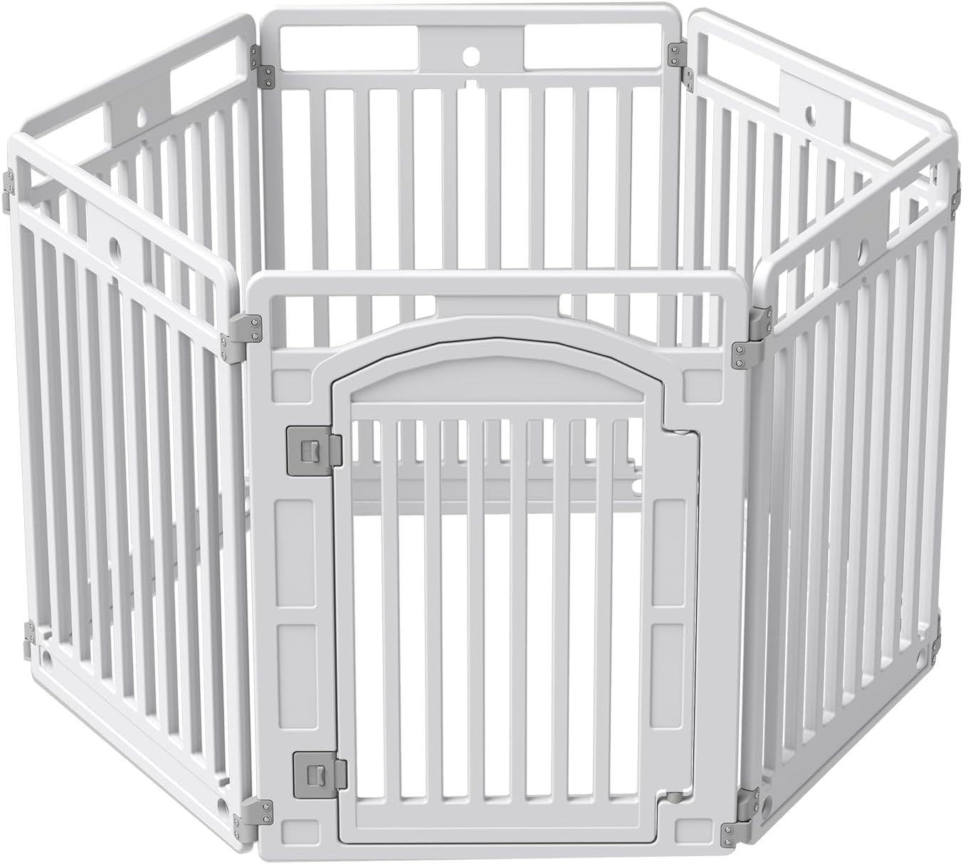 Foldable Puppy Playpen Indoor Dog Enclosure with Door 130x65x80cm