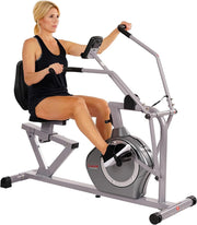 Recumbent Exercise Bike Full Motion Arms Magnetic Resistance LCD Heart Rate Home