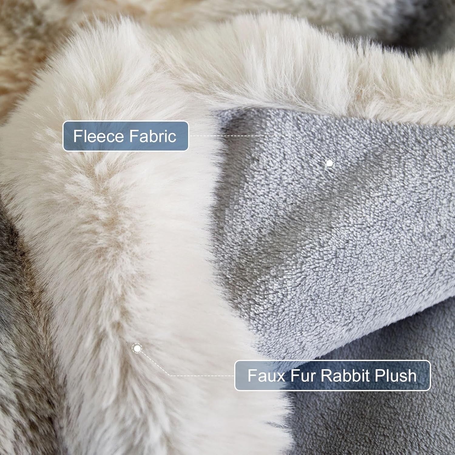 Luxury Thick Plush Fleece Throw Blanket Soft Warm Sofa Bed Blue 100x160cm