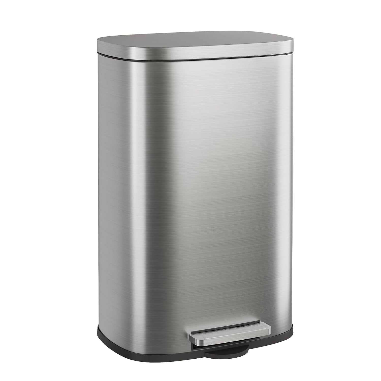 50L Stainless Steel Pedal Bin – Soft Close Lid, Removable Inner Bucket