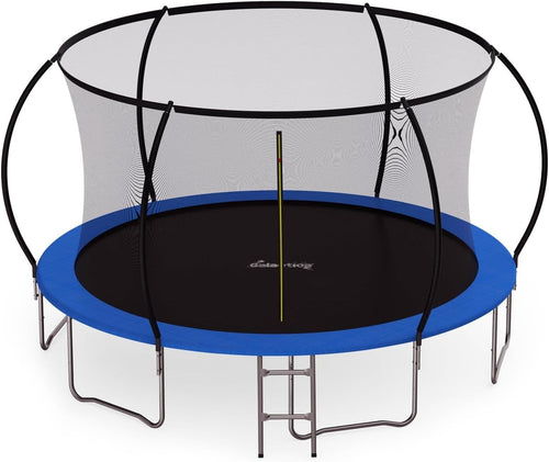 14FT Large Kids Garden Trampoline w Safety Enclosure Ladder Outdoor
