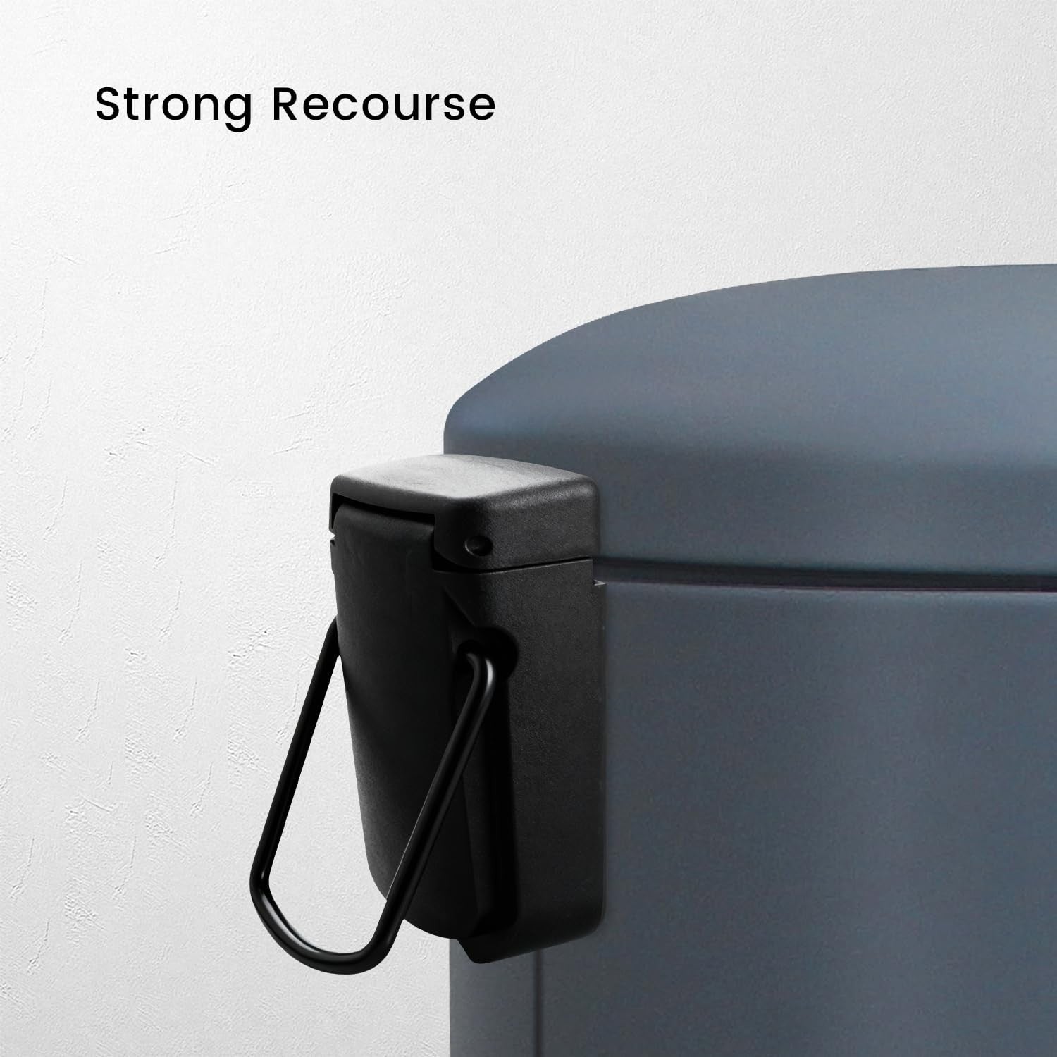 30L Round Stainless Steel Pedal Bin Soft Close Kitchen Grey