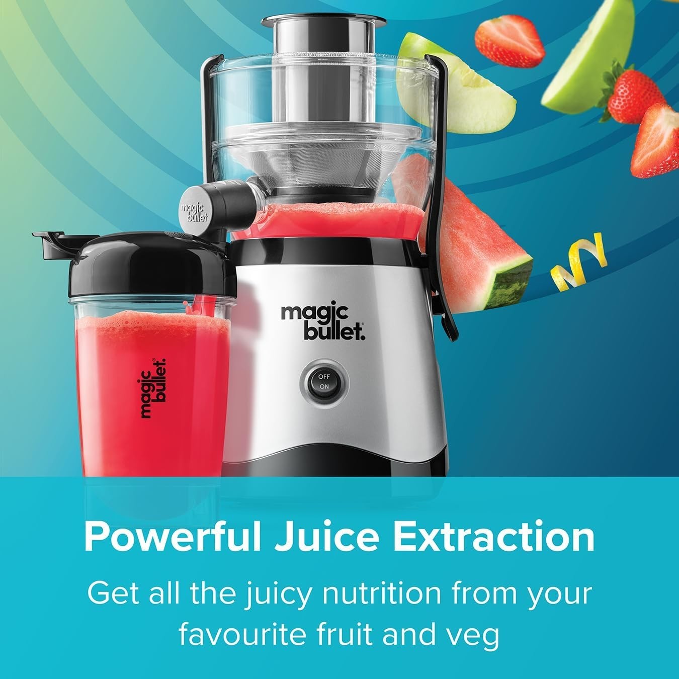 400W Centrifugal Juicer Compact To Go Cup Dishwasher Safe Easy Clean