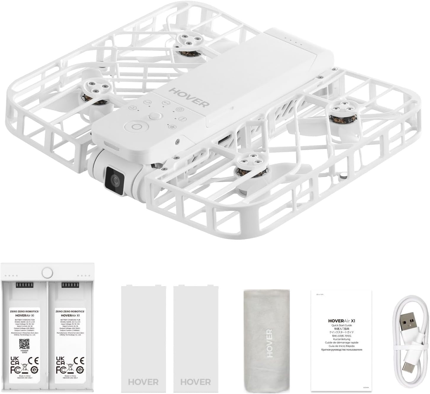 2.7K HDR Foldable Self-Flying Drone with Follow-Me Mode & 1 Extra Battery